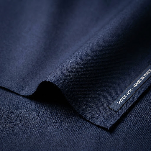 Navy Italian Wool Swatch