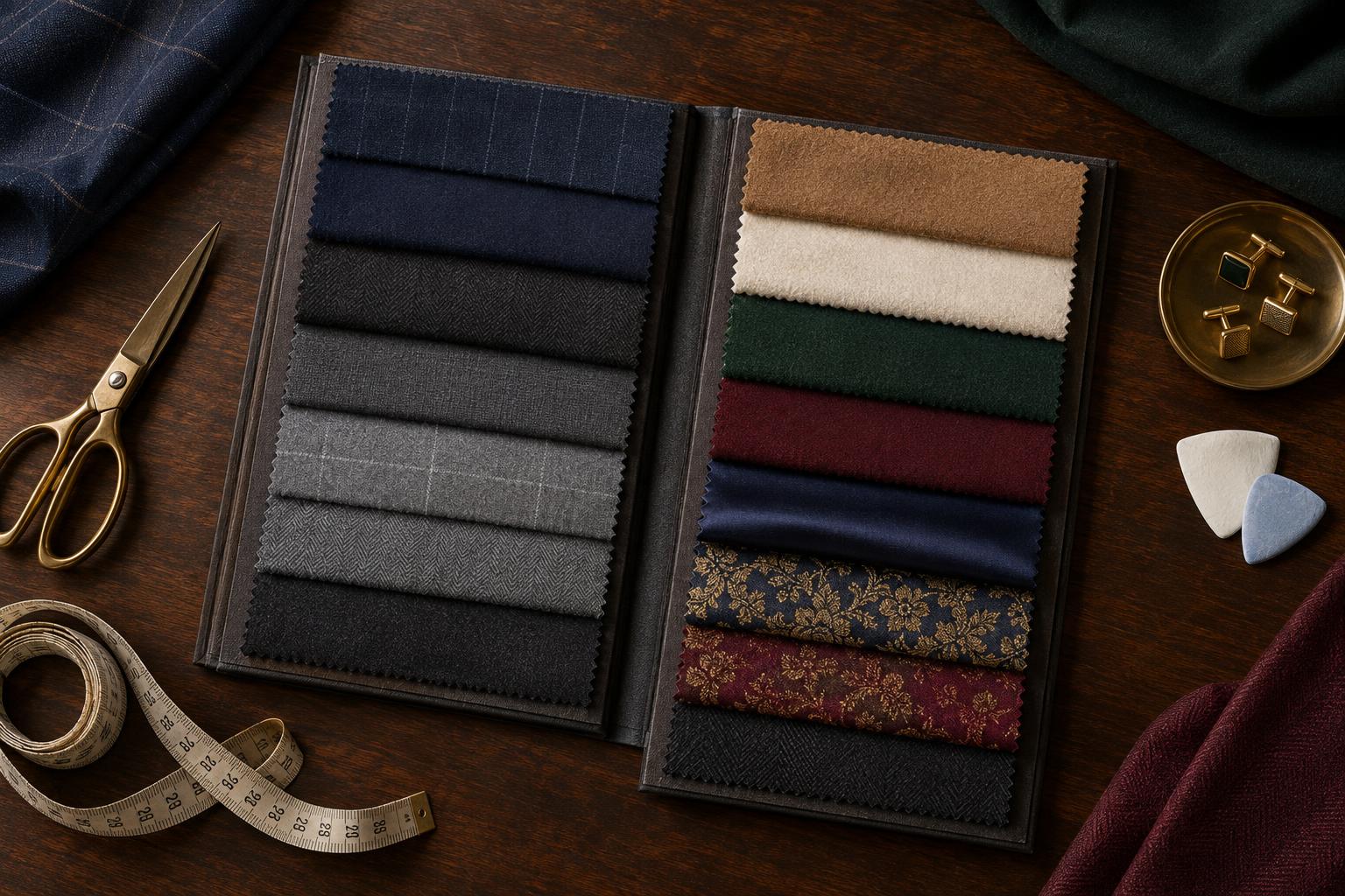 Premium suiting fabric swatch book