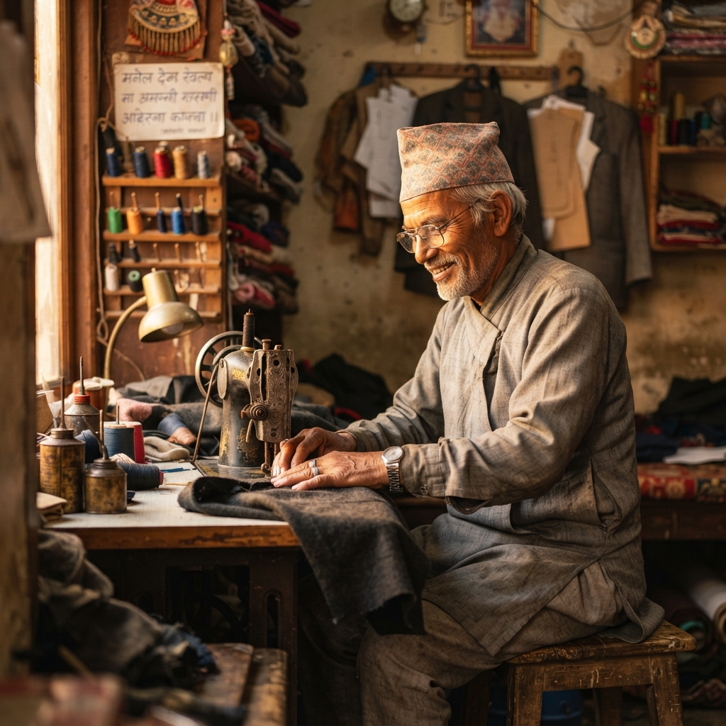 Master tailor at work